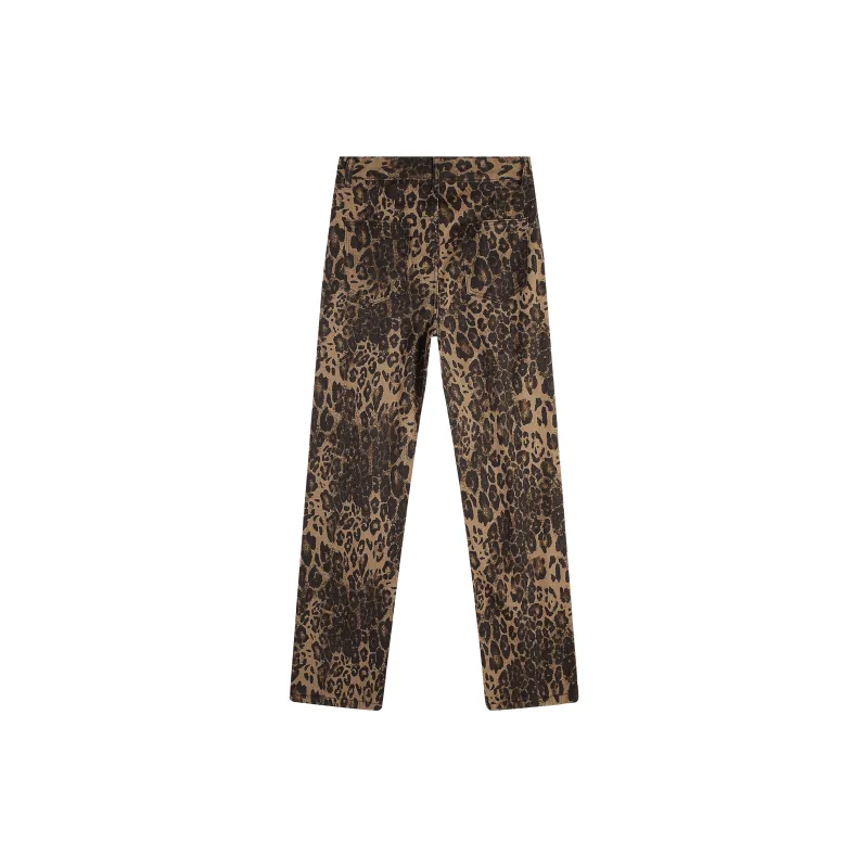 OTKSK Jeans Unisex Leopard Print-1