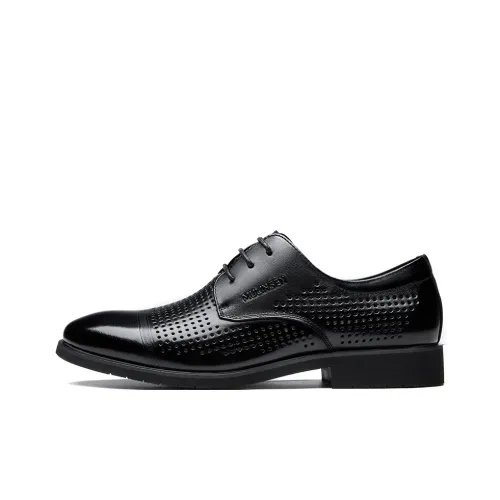 Mulinsen Men's Casual Shoes Men Low-Top Black Skeleton