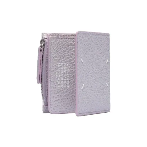 Maison Margiela Grained Leather Wallet Women's Light Purple