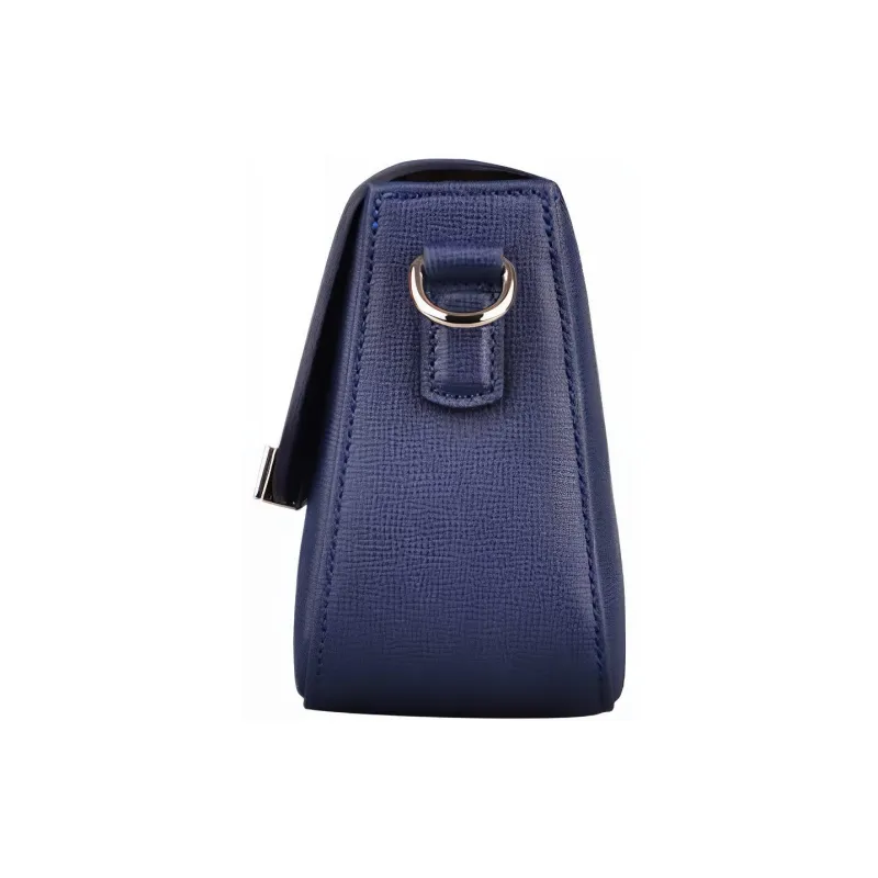 LONGCHAMP Leather Small Square Bag Shoulder Bag Crossbody Bag Small Size Women's Marine Blue-2