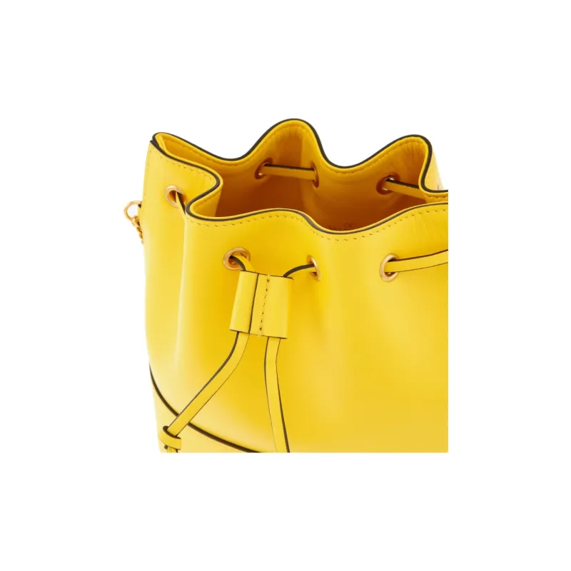Valentino GARAVANI Sheepskin Bucket Bags Crossbody Bag, Shoulder Bag Mini Women's Yellow-8