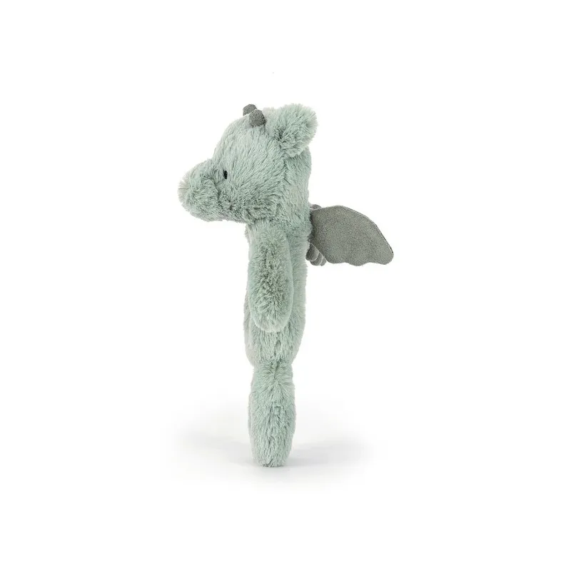 JELLYCAT Fun Universe Shy Dragon Ring Rattle Dolls Plush Doll 18 Cm Height-1