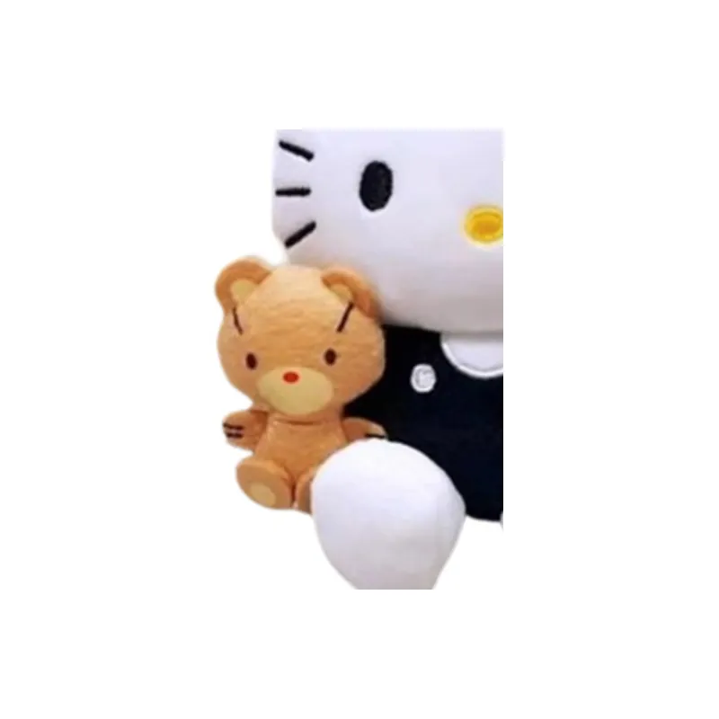 Sanrio Hello Kitty Bear Hug Overalls Dolls Plush Pendant 15cm High-1