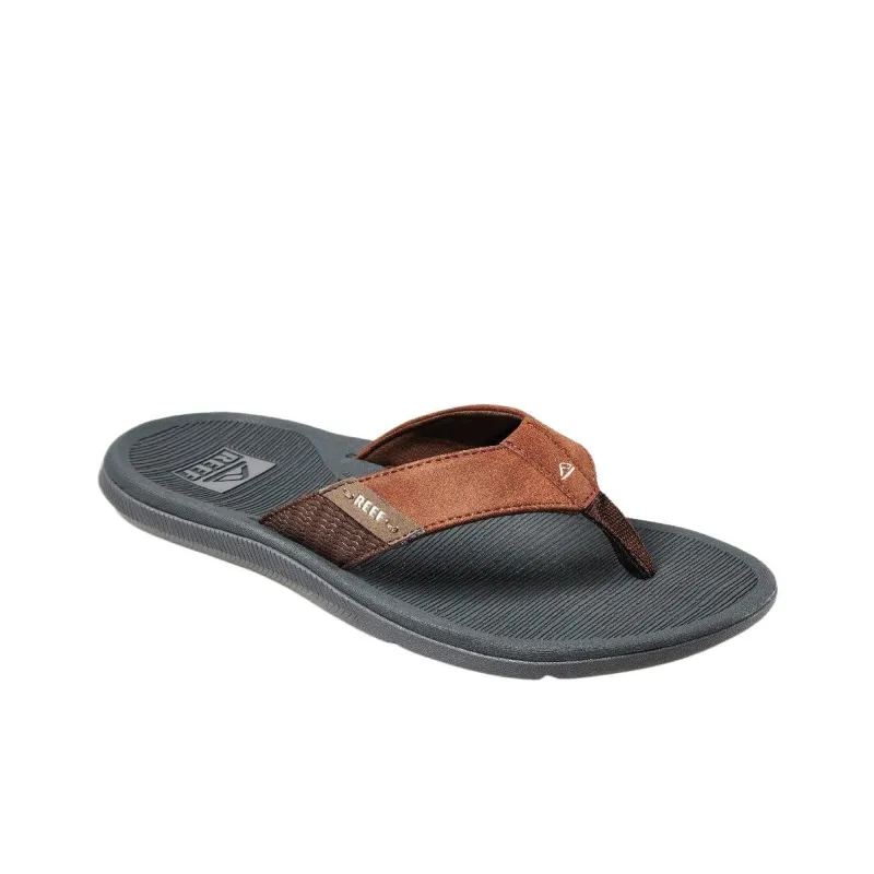 REEF Quiet Slip-Resistant Quick Dry Flip Flops Men Gray Brown-2