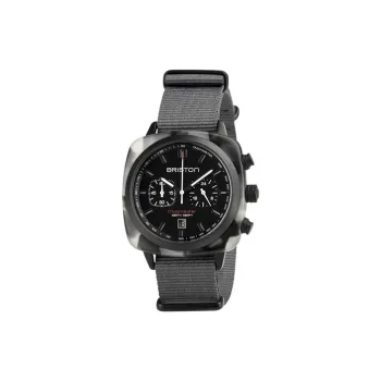 BRISTON Wrist Watch Automatic Mechanical Movement Synthetic Fiber Strap Black Dial Men's Watches