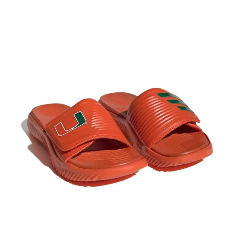 Adidas Alphabounce Slide 2.0 Miami Collegiate Orange Dark Green Cloud White-3
