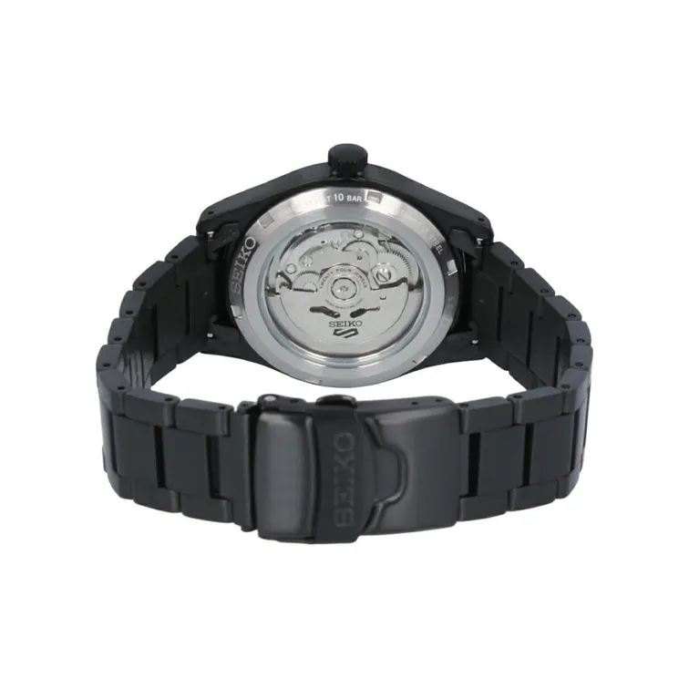 SEIKO Seiko5 Collection Automatic Mechanical Movement Stainless Steel Strap Watch 39mm Men's Watches Black Dial SRPJ09K-2