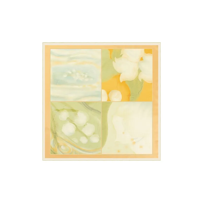 Shanghai Story 100% Mulberry Silk Scarves Women's Fragrant Tea Elegance, Gift Box Set-22