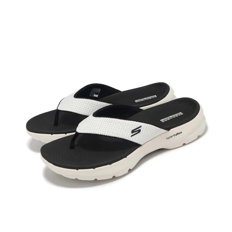 Skechers Go Walk 6 Abrasion-Resistant Slip-Resistant Flip Flops Men White-2