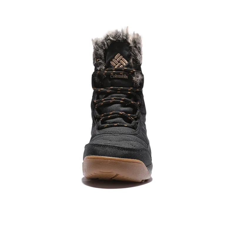Columbia Minx Shorty 4 Warm Water Resistant Wear Resistant Height Increasing Short Snow Boots Women's Black-4