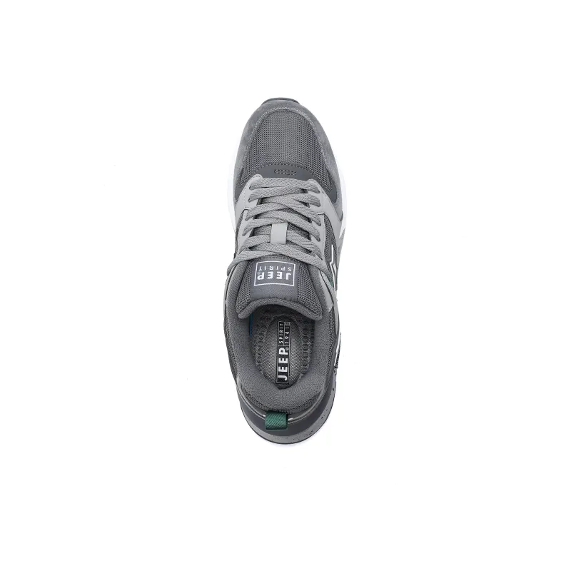 JEEP SPIRIT Slip Resistant Breathable Low Top Casual Shoes Men's Time Gray-5
