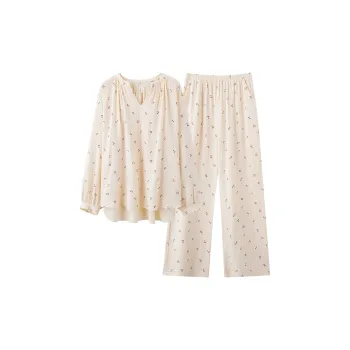 Dream Heart Pajama Set Women's Apricot