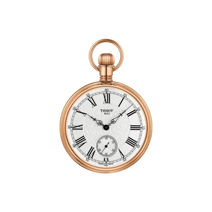 TISSOT Mechanical Movement-Manual Mechanical Movement Brass Pocket Watches 51mm Unisex Silver-0