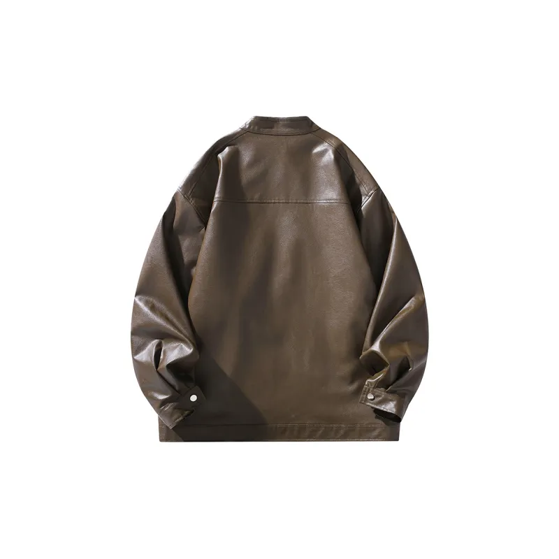 Qnxeey Leather Jackets Unisex-5