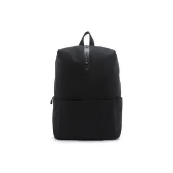RED DRAGONFLY Fabric With Microfiber Synthetic Leather Backpack Medium Size Men Black Blue