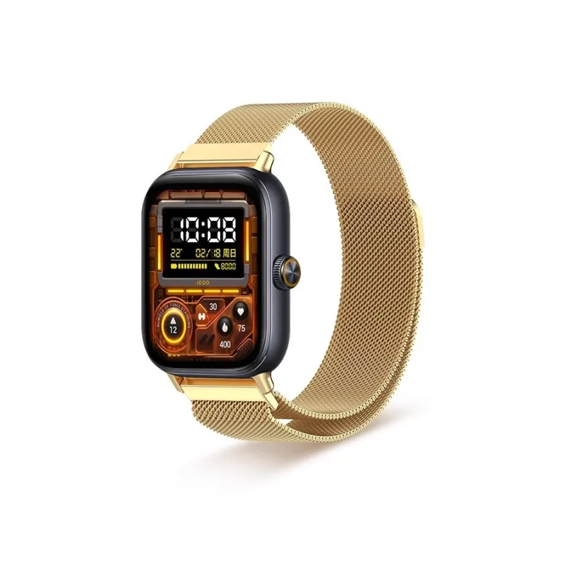 FZRT Vivoiqoo Compatibility Watch Band Beige Blue Magnetic Steel Band Metal Quick Release Style Metal-6