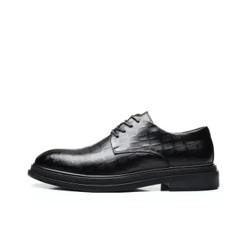 King Jinmai Dress Shoes Men Black