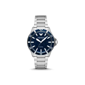 Emporio Armani Meccanico Stainless Steel Blue Dial Automatic AR60059 100M Men's Watch