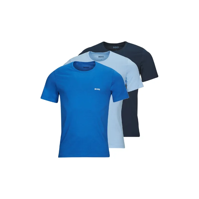 HUGO BOSS T Shirts Men 3 Pack Light Blue+Dark Blue+Black-6