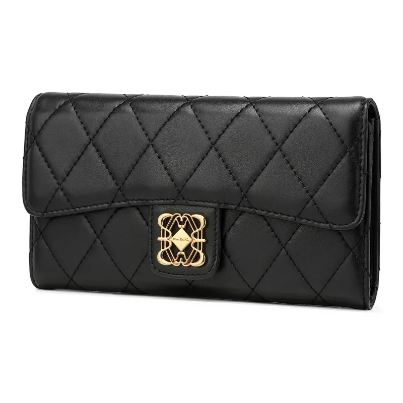 PIERRE CARDIN Top Grain Cow Leather Clutch Wallet Women's Multicolor-1