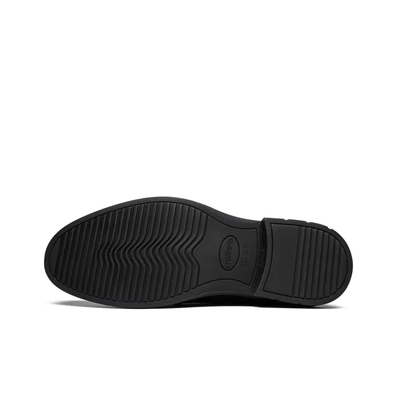 Millies Dress Shoes Men Low Top Black Brown-11