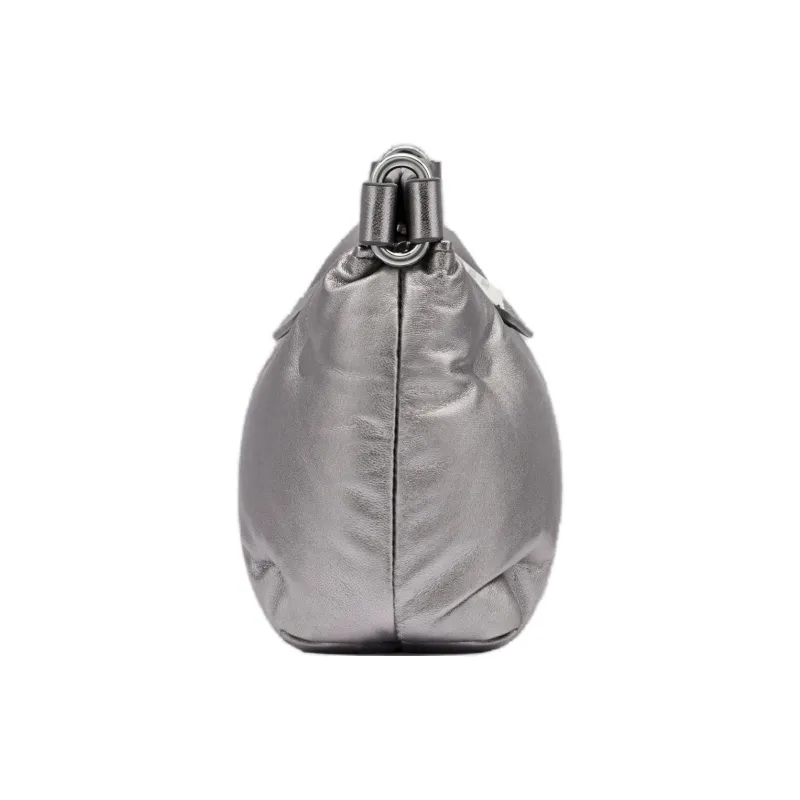 Maison Margiela Glam Slam Sheepskin One Shoulder Crossbody Clutch Mini Women's Metallic Gray-2