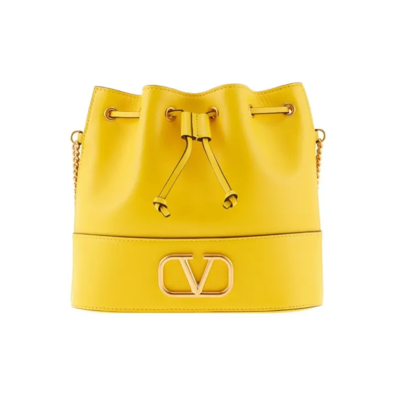 Valentino GARAVANI Sheepskin Bucket Bags Crossbody Bag, Shoulder Bag Mini Women's Yellow-0