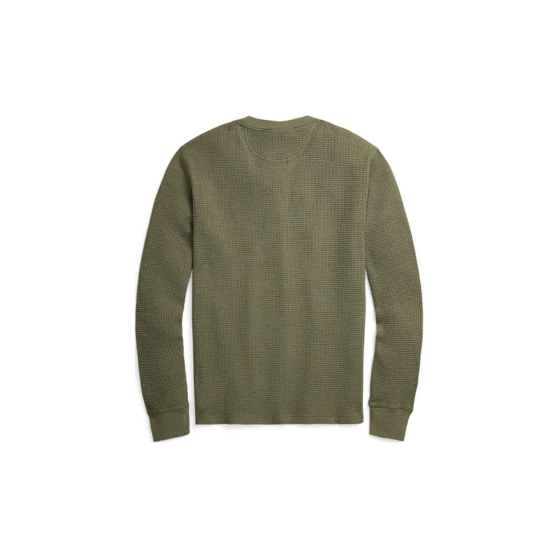 Ralph Lauren Waffle-knit Henley Top-1