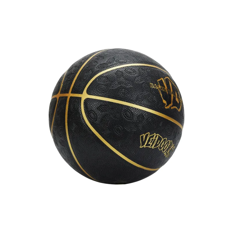 VEIDOORN PU Basketball Black Gold Size 7 Training Unisex-9