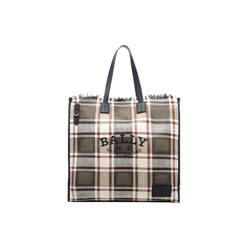 BALLY Sheepskin Tote Bag, Shopping Bag, Handbag Regular Women's Black & White