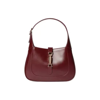 GUCCI Jackie 1961 Leather One Shoulder Handbags Small Size Women's Burgundy