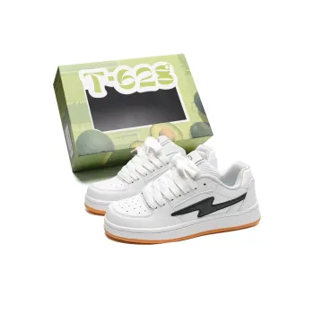 T628 Puffy Shoes Cushioned Wear Resistant Lightweight Breathable Slip Resistant Low Top Skateboard Shoes Unisex