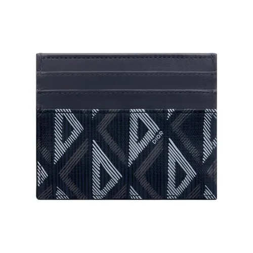 DIOR Canvas Card Holder Men's Marine Blue