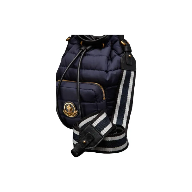 Moncler Kilia Nylon Bucket Bag, One Shoulder Handbag Women's Marine Blue-4