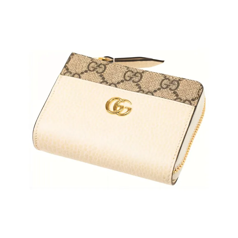 GUCCI Marmont PVC Wallet Mini Women's Beige-3
