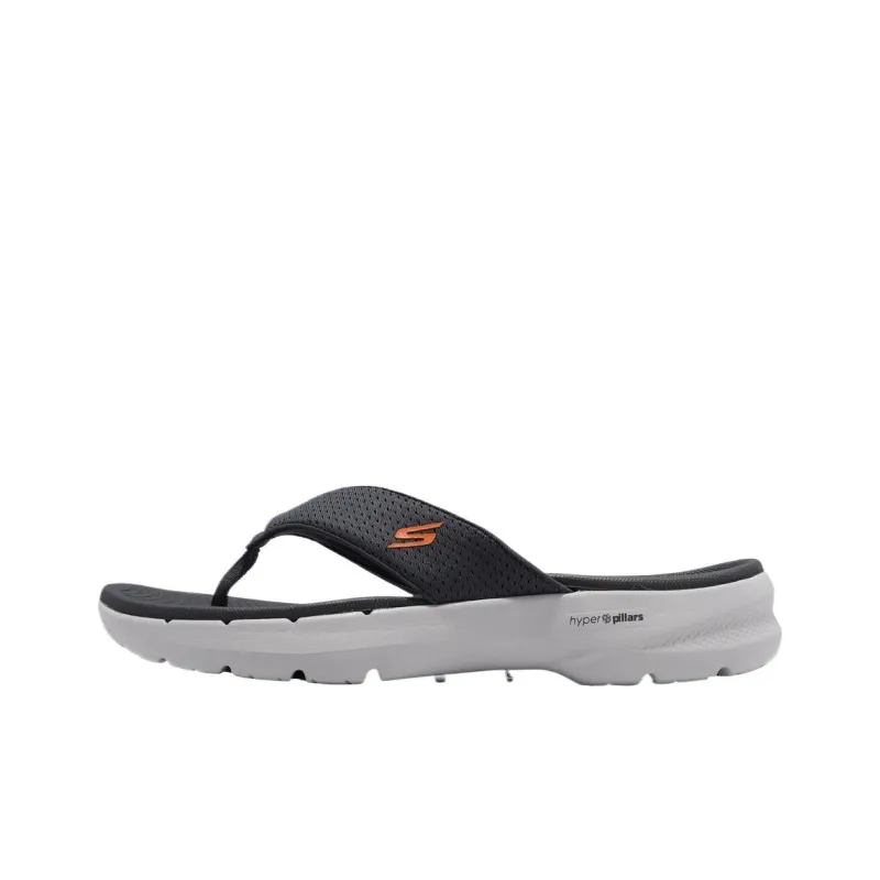 Skechers Go Walk 6 Quiet Abrasion-Resistant Slip-Resistant Quick Dry Flip Flops Men Gray-0