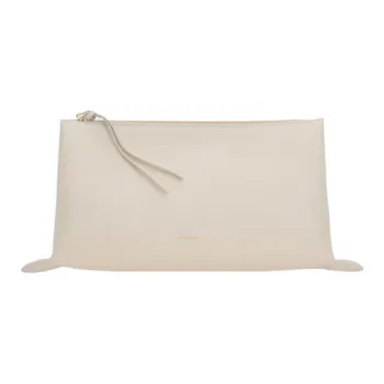 JIL SANDER Leather Patchwork Calfskin Shoulder Bag Regular Women's White