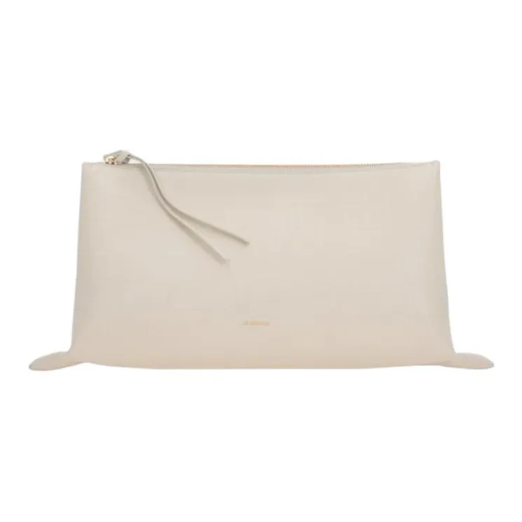 JIL SANDER Leather Patchwork Calfskin Shoulder Bag Regular Women's White-0