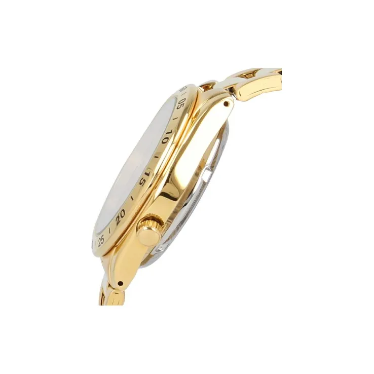 SEIKO Automatic Mechanical Movement Stainless Steel Strap Watch 35mm Men's Watches Gold Dial SNKE06K-1