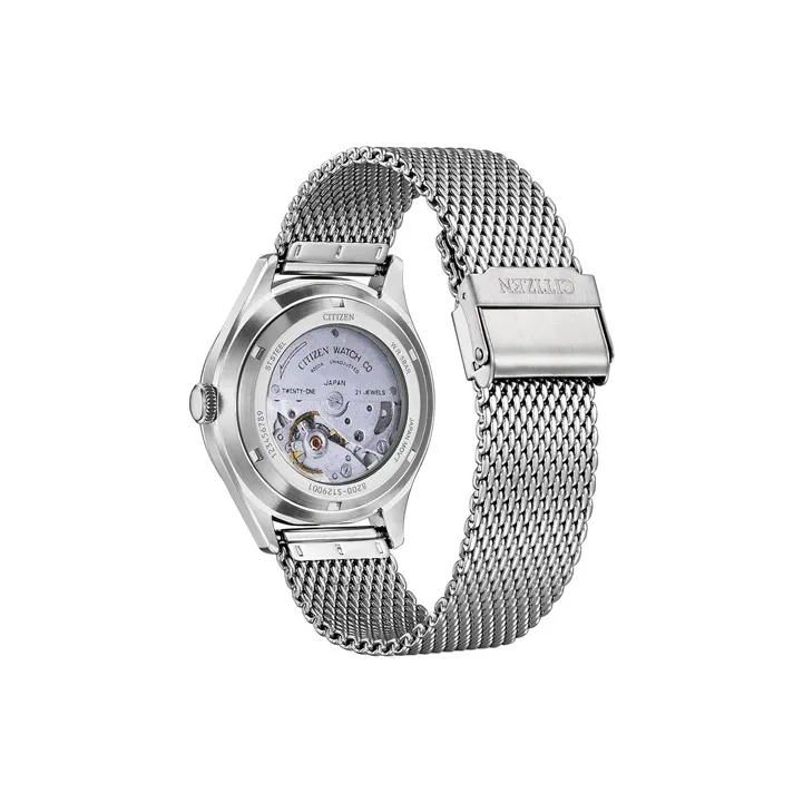 CITIZEN Automatic Mechanical Movement Stainless Steel Strap Watch 40.2mm Unisex Blue Dial NH8391 86L-3