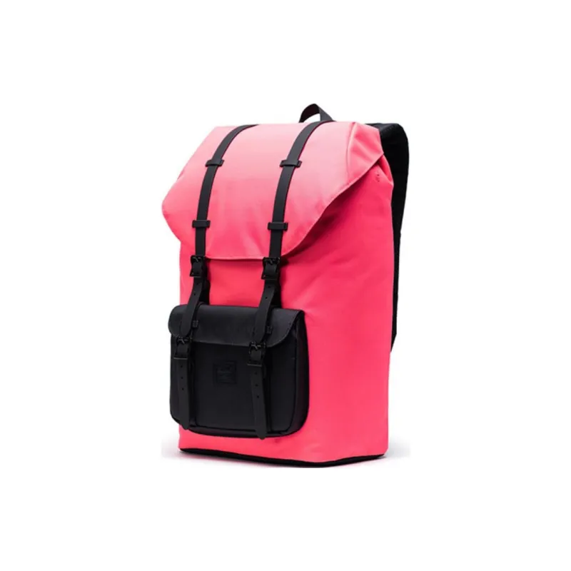 Herschel Polyester Travel Bags Backpack Large Size Unisex Neon Pink/Black-1