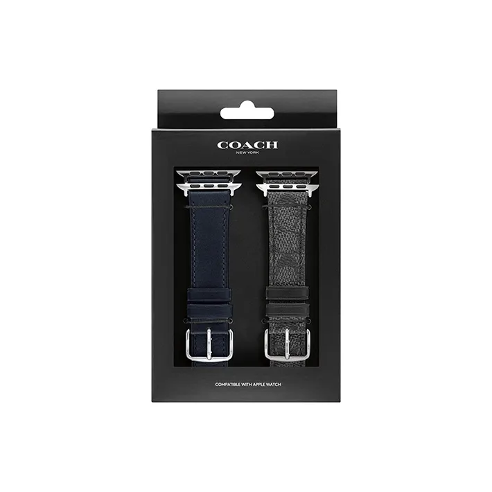 COACH Watch Band Apple Compatibility Cowhide Leather Material-3