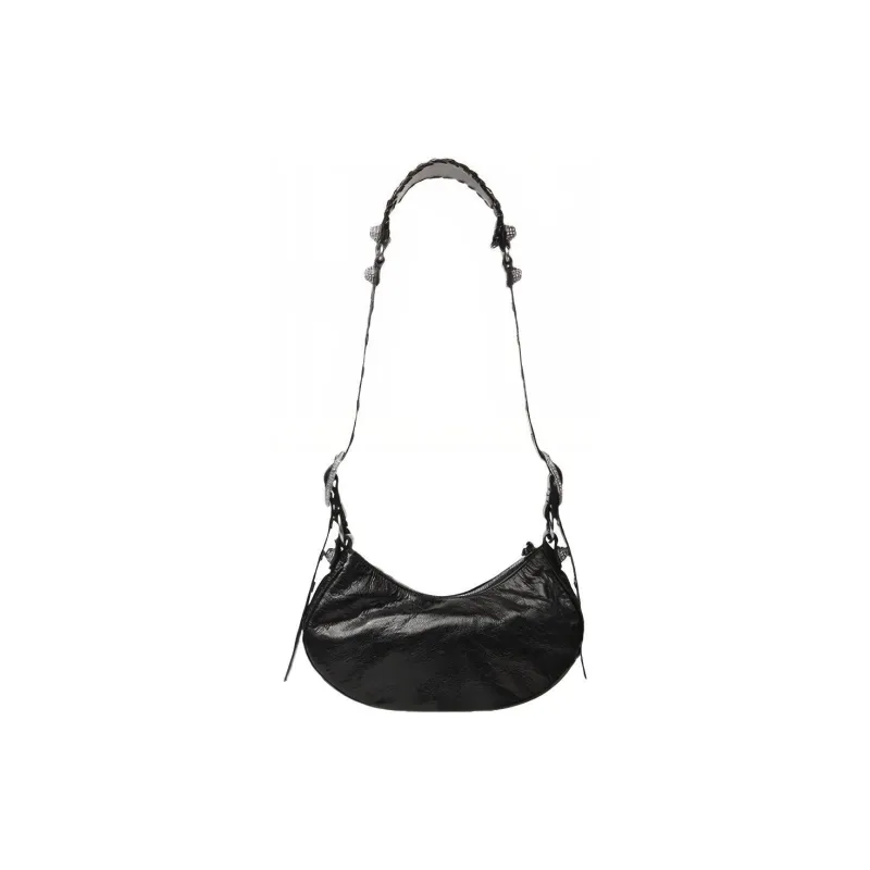 Balenciaga Le Cagole Shoulder Bag Xs Rhinestones Black-3