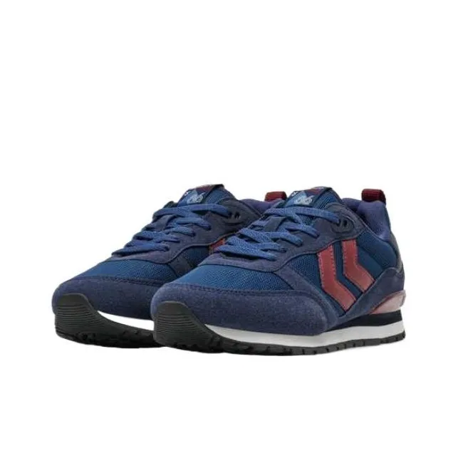 Hummel Anti-Slip And Wear-Resistant Support Mid-Top Moulded TPU Heel Stabilizer Running Shoes Men Blue-1