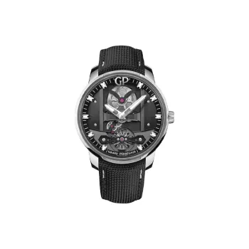 GP Automatic Mechanical Movement Men's Watches Watch 44mm Cut Out Dial Stainless Steel Case Cow Leather Strap