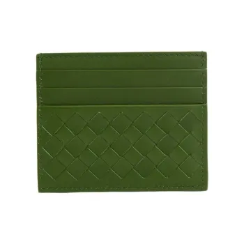 Bottega Veneta Cow Leather Card Holder Men Green