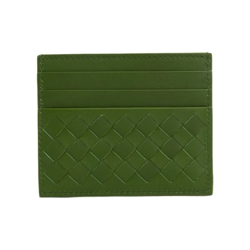 Bottega Veneta Cow Leather Card Holder Men Green-0