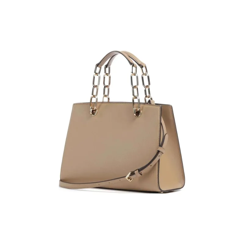 MICHAEL KORS Cynthia Fine Grain Cow Leather Tote Bag, Shopping Bag, Handbag Women's Light Brown-1