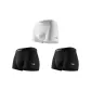 3 Pack (Black+Black+White)