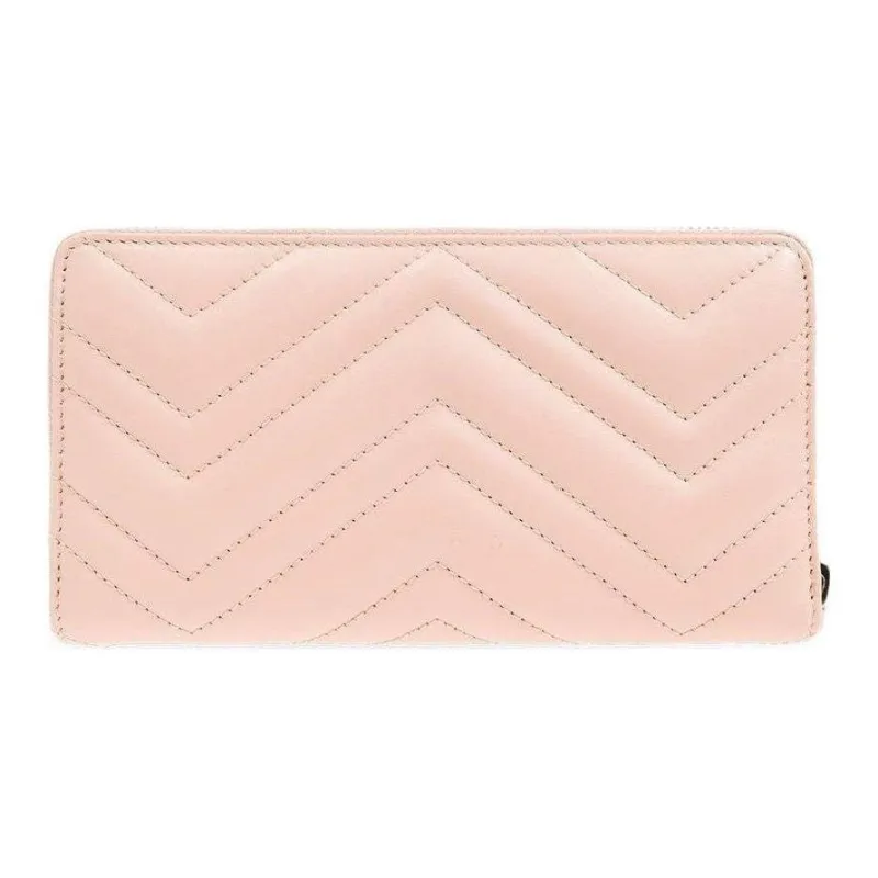 GUCCI GG Marmont Leather Wallet Regular Women's Pink-2